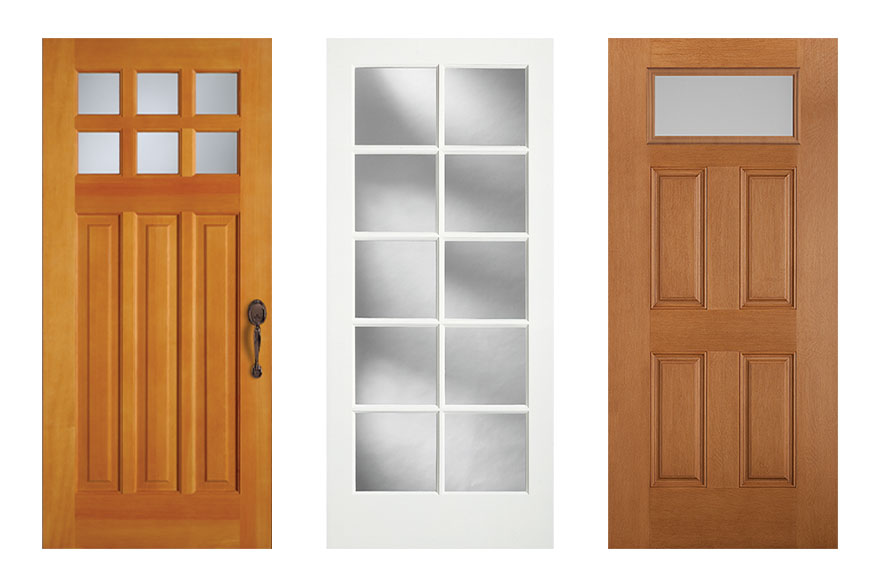 3 Modern Cottage style doors (left to right) 