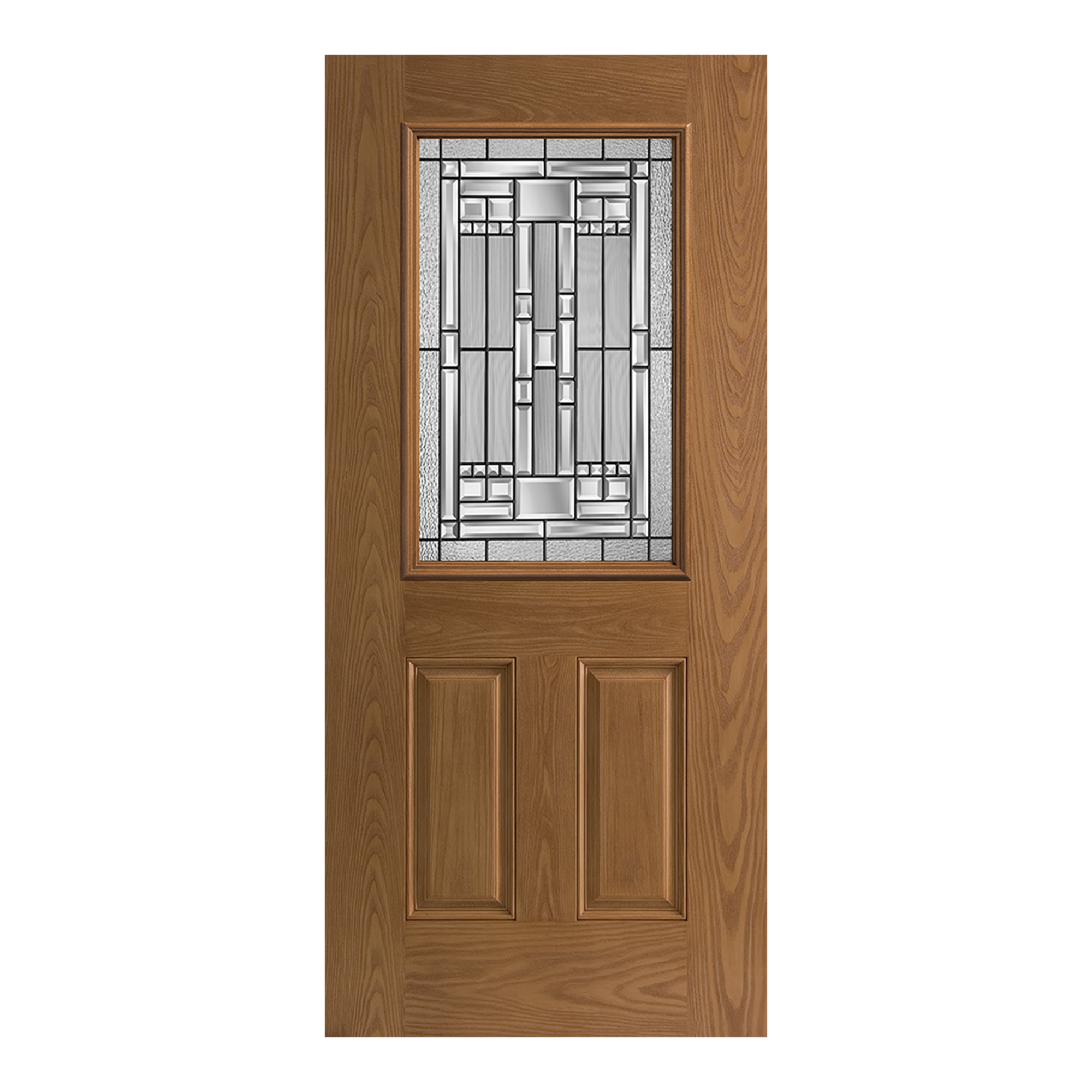 BLT-106-366-2, Belleville Oak Textured 2 Panel Door Half Lite with ...